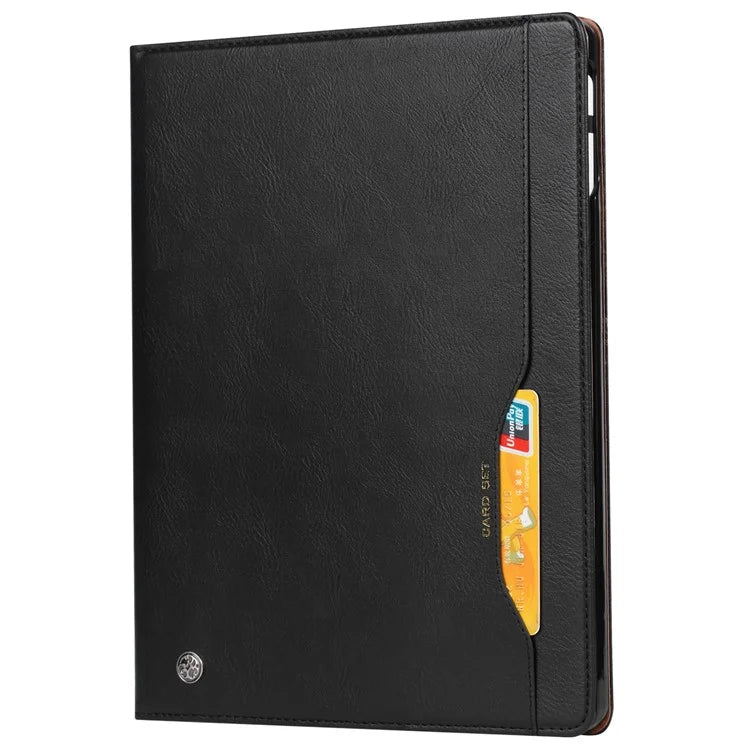 For iPad Pro 11 (2024) Case Card Slot Wallet PU Leather Auto Wake / Sleep Table Cover with Pen Slot