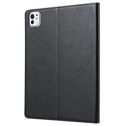 For iPad Pro 11 (2024) Case Card Slot Wallet PU Leather Auto Wake / Sleep Table Cover with Pen Slot