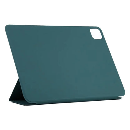 For iPad Pro 11 (2024) Case PU Leather Tri-fold Stand Magnetic Closing Tablet Coverish Green