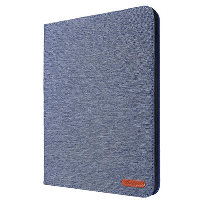 For iPad Pro 11 (2024) Case Cloth Texture Leather Tablet Cover with Pen Holder