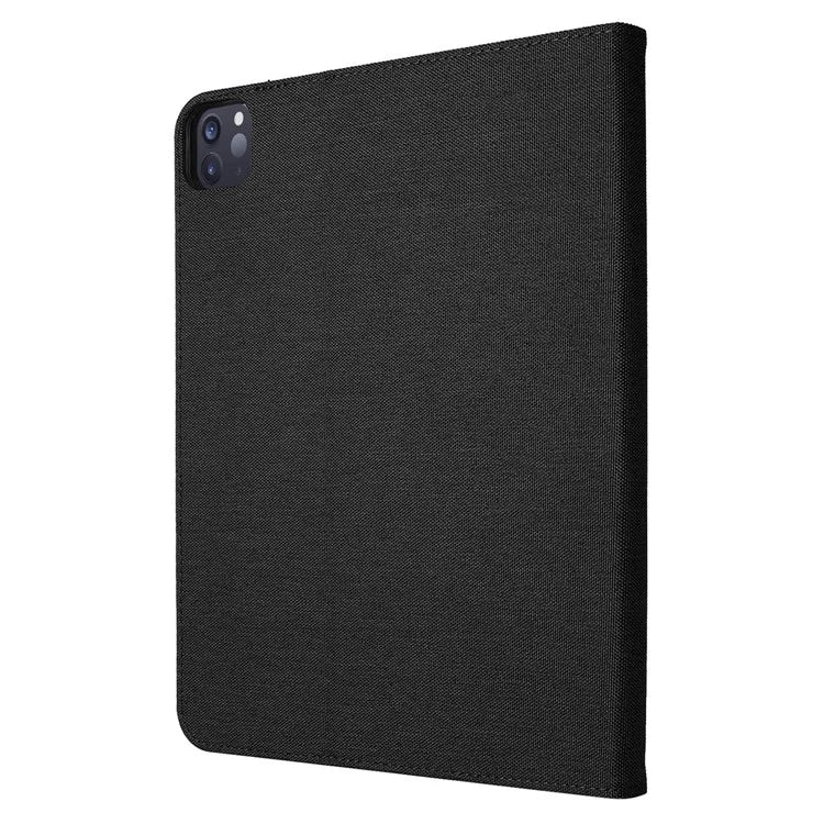 For iPad Pro 11 (2024) Case Cloth Texture Leather Tablet Cover with Pen Holder