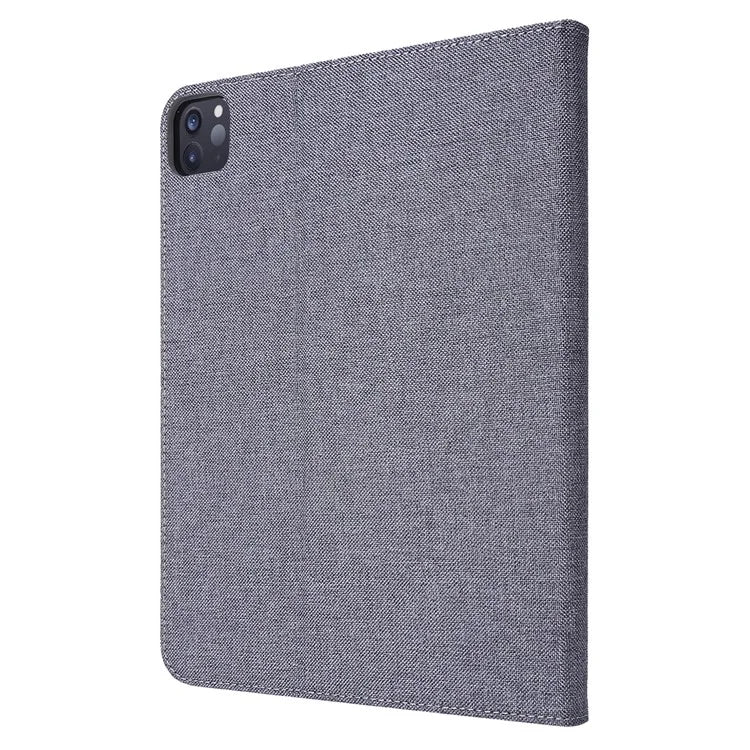 For iPad Pro 11 (2024) Case Cloth Texture Leather Tablet Cover with Pen Holder