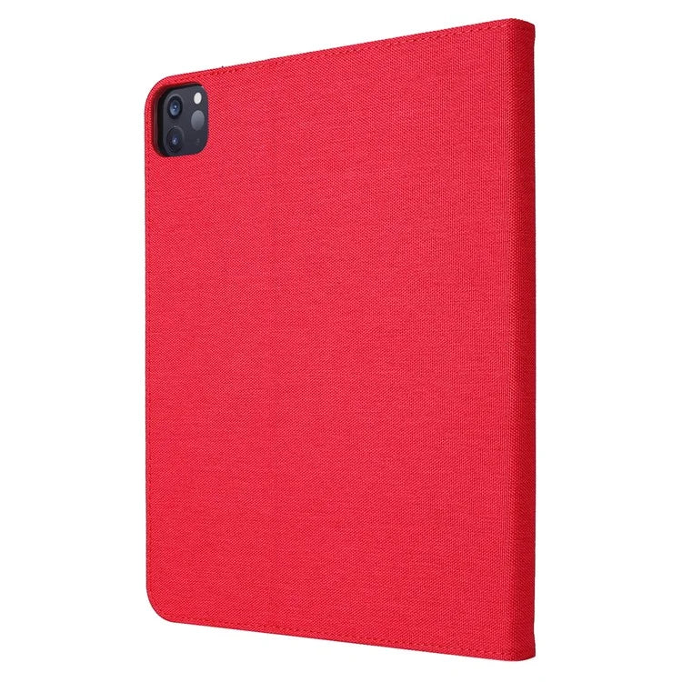 For iPad Pro 11 (2024) Case Cloth Texture Leather Tablet Cover with Pen Holder