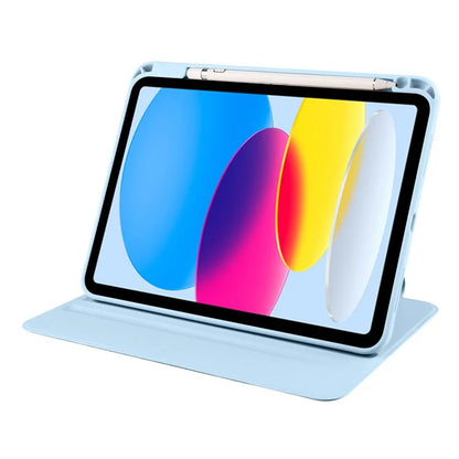 For iPad Air 11 (2024) Case PU Leather+Acrylic Tablet Cover Auto Sleep / Wake, Rotating Stand