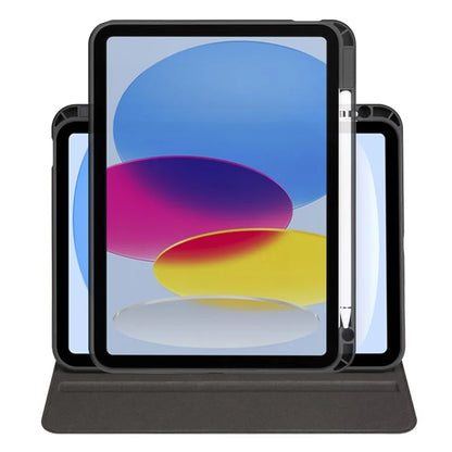 For iPad Air 13 (2024) Case with Pen Holder PU Leather+Acrylic Rotating Stand Tablet Cover