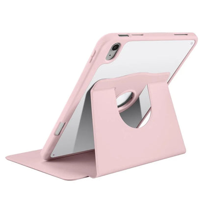 For iPad Air 13 (2024) Case with Pen Holder PU Leather+Acrylic Rotating Stand Tablet Cover