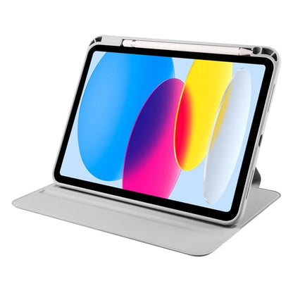 For iPad Air 13 (2024) Case with Pen Holder PU Leather+Acrylic Rotating Stand Tablet Cover