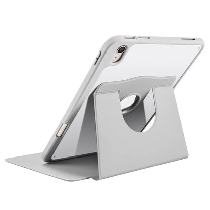 For iPad Air 13 (2024) Case with Pen Holder PU Leather+Acrylic Rotating Stand Tablet Cover