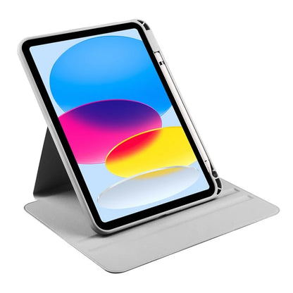 For iPad Air 13 (2024) Case with Pen Holder PU Leather+Acrylic Rotating Stand Tablet Cover