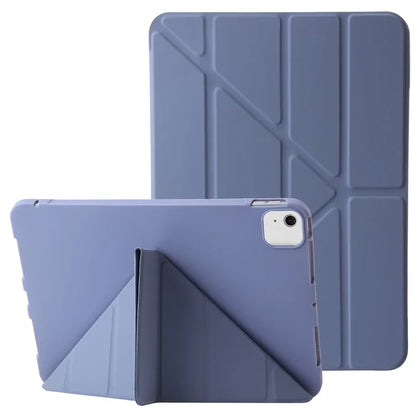 For iPad Air 13 (2024) Case Origami Stand PU Leather+Silicone Tablet Cover with Auto Sleep / Wake