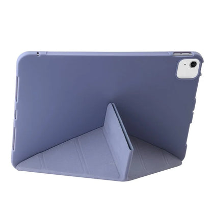 For iPad Air 13 (2024) Case Origami Stand PU Leather+Silicone Tablet Cover with Auto Sleep / Wake