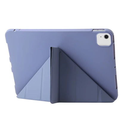 For iPad Air 13 (2024) Case Origami Stand PU Leather+Silicone Tablet Cover with Auto Sleep / Wake