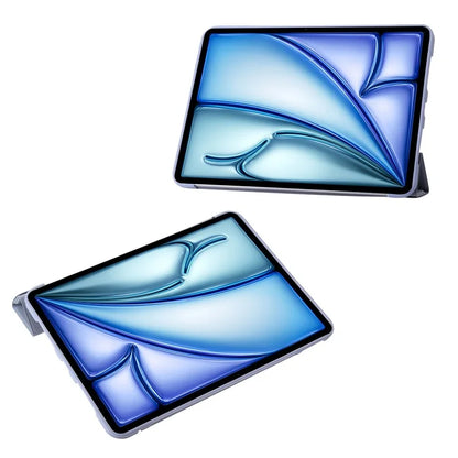 For iPad Air 13 (2024) Case Origami Stand PU Leather+Silicone Tablet Cover with Auto Sleep / Wake