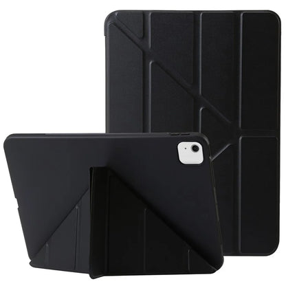 For iPad Air 13 (2024) Case Origami Stand PU Leather+Silicone Tablet Cover with Auto Sleep / Wake