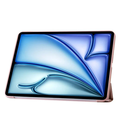 For iPad Air 13 (2024) Case Origami Stand PU Leather+Silicone Tablet Cover with Auto Sleep / Wake
