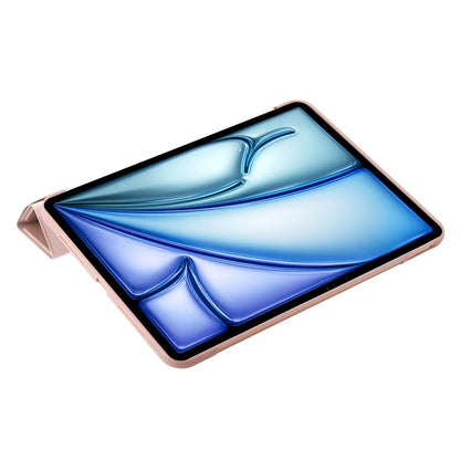 For iPad Air 13 (2024) Case Origami Stand PU Leather+Silicone Tablet Cover with Auto Sleep / Wake
