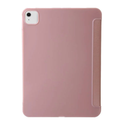 For iPad Air 13 (2024) Case Origami Stand PU Leather+Silicone Tablet Cover with Auto Sleep / Wake