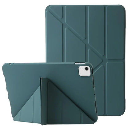 For iPad Air 13 (2024) Case Origami Stand PU Leather+Silicone Tablet Cover with Auto Sleep / Wake