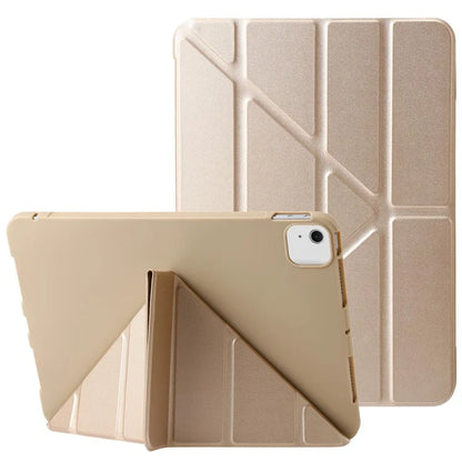 For iPad Air 13 (2024) Case Origami Stand PU Leather+Silicone Tablet Cover with Auto Sleep / Wake