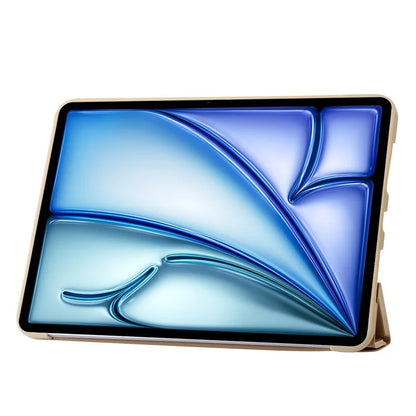 For iPad Air 13 (2024) Case Origami Stand PU Leather+Silicone Tablet Cover with Auto Sleep / Wake