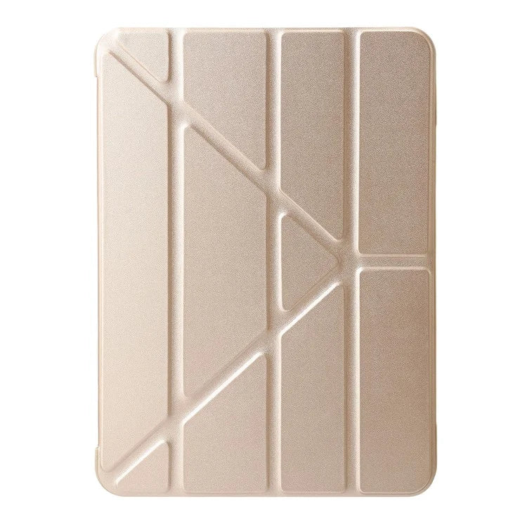 For iPad Air 13 (2024) Case Origami Stand PU Leather+Silicone Tablet Cover with Auto Sleep / Wake