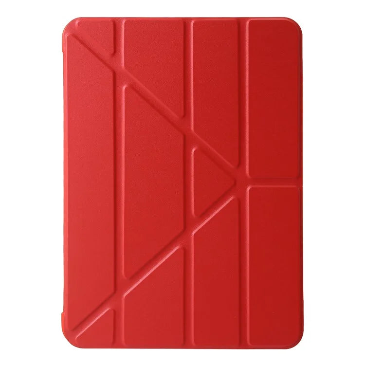 For iPad Air 13 (2024) Case Origami Stand PU Leather+Silicone Tablet Cover with Auto Sleep  /  Wake