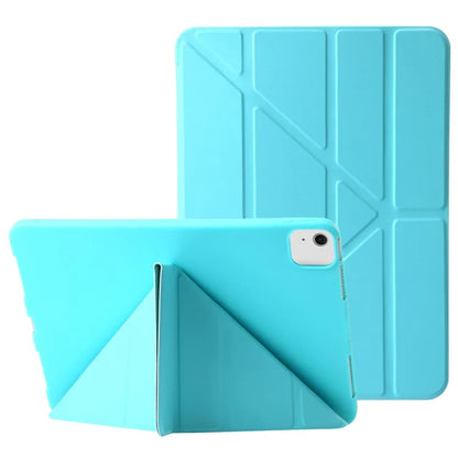 For iPad Air 13 (2024) Case Origami Stand PU Leather+Silicone Tablet Cover with Auto Sleep  /  Wake