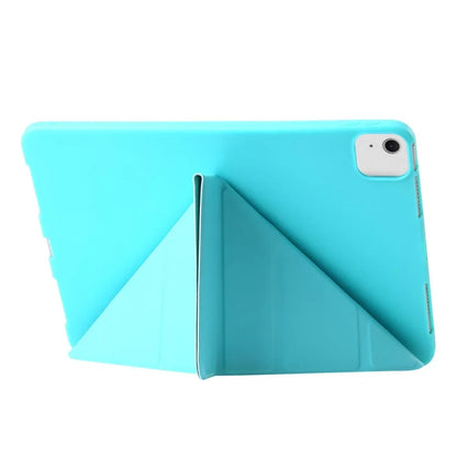 For iPad Air 13 (2024) Case Origami Stand PU Leather+Silicone Tablet Cover with Auto Sleep  /  Wake