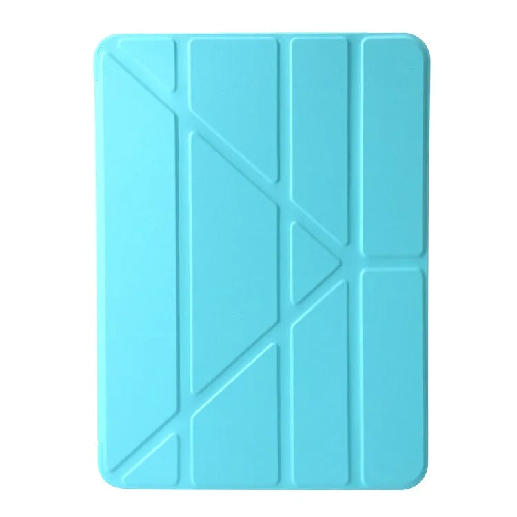 For iPad Air 13 (2024) Case Origami Stand PU Leather+Silicone Tablet Cover with Auto Sleep  /  Wake