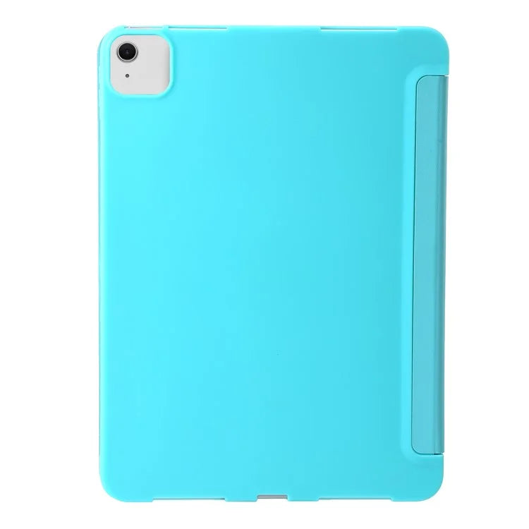 For iPad Air 13 (2024) Case Origami Stand PU Leather+Silicone Tablet Cover with Auto Sleep  /  Wake