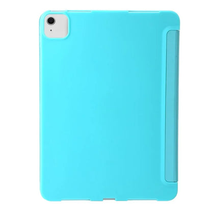 For iPad Air 13 (2024) Case Origami Stand PU Leather+Silicone Tablet Cover with Auto Sleep  /  Wake