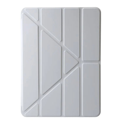 For iPad Air 13 (2024) Case Origami Stand PU Leather+Silicone Tablet Cover with Auto Sleep  /  Wake
