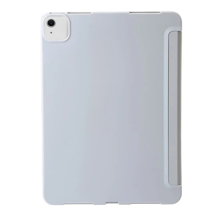 For iPad Air 13 (2024) Case Origami Stand PU Leather+Silicone Tablet Cover with Auto Sleep  /  Wake