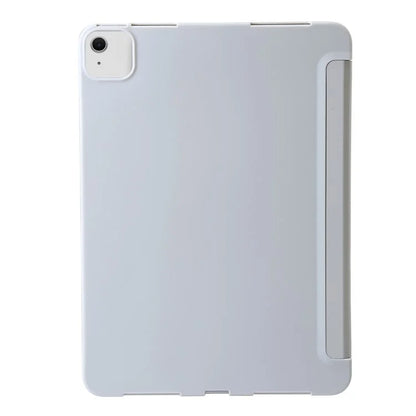 For iPad Air 13 (2024) Case Origami Stand PU Leather+Silicone Tablet Cover with Auto Sleep  /  Wake