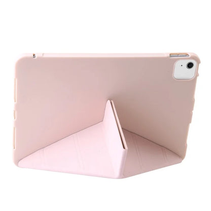 For iPad Air 13 (2024) Case Origami Stand PU Leather+Silicone Tablet Cover with Auto Sleep  /  Wake