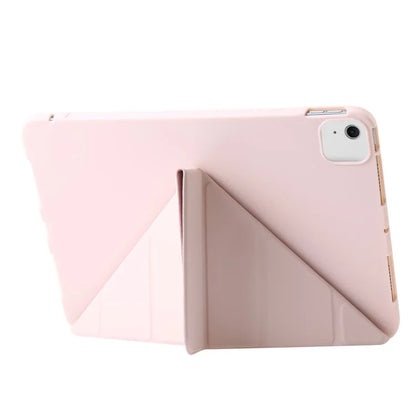 For iPad Air 13 (2024) Case Origami Stand PU Leather+Silicone Tablet Cover with Auto Sleep  /  Wake