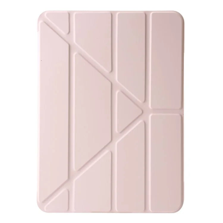 For iPad Air 13 (2024) Case Origami Stand PU Leather+Silicone Tablet Cover with Auto Sleep  /  Wake