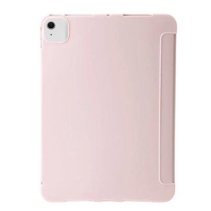 For iPad Air 13 (2024) Case Origami Stand PU Leather+Silicone Tablet Cover with Auto Sleep  /  Wake