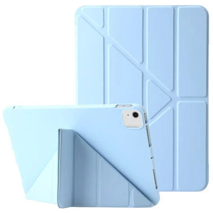 For iPad Air 13 (2024) Case Origami Stand PU Leather+Silicone Tablet Cover with Auto Sleep  /  Wake