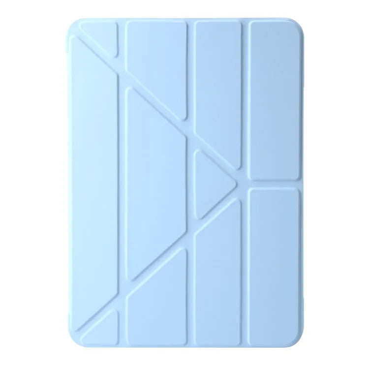 For iPad Air 13 (2024) Case Origami Stand PU Leather+Silicone Tablet Cover with Auto Sleep  /  Wake