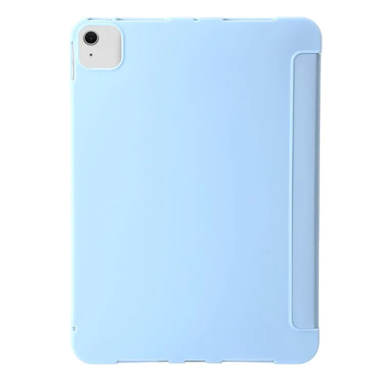 For iPad Air 13 (2024) Case Origami Stand PU Leather+Silicone Tablet Cover with Auto Sleep  /  Wake