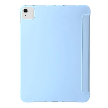 For iPad Air 13 (2024) Case Origami Stand PU Leather+Silicone Tablet Cover with Auto Sleep  /  Wake