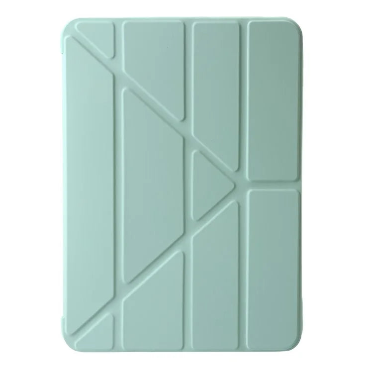 For iPad Air 13 (2024) Case Origami Stand PU Leather+Silicone Tablet Cover with Auto Sleep  /  Wake