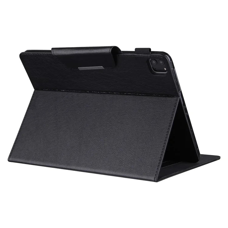 For iPad Pro 11 (2024) Case Adjustable Stand PU Leather Tablet Cover with Auto Wake  /  Sleep