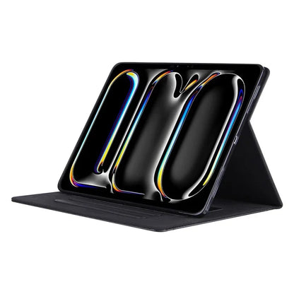 For iPad Pro 11 (2024) Case Adjustable Stand PU Leather Tablet Cover with Auto Wake  /  Sleep