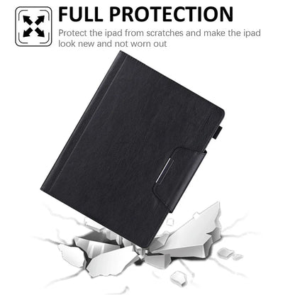 For iPad Pro 11 (2024) Case Adjustable Stand PU Leather Tablet Cover with Auto Wake  /  Sleep