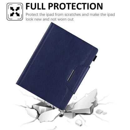 For iPad Pro 11 (2024) Case Adjustable Stand PU Leather Tablet Cover with Auto Wake  /  Sleep