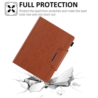 For iPad Pro 11 (2024) Case Adjustable Stand PU Leather Tablet Cover with Auto Wake  /  Sleep