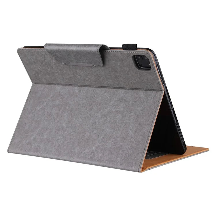 For iPad Pro 11 (2024) Case Adjustable Stand PU Leather Tablet Cover with Auto Wake  /  Sleep