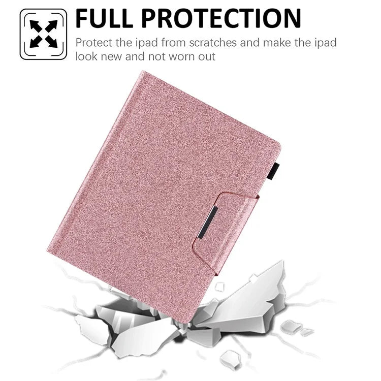 For iPad Pro 11 (2024) Case Adjustable Stand PU Leather Tablet Cover with Auto Wake  /  Sleep